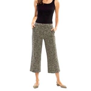 M.M.LaFleur Pippa Pant. Size 8. White/Gray Bouclé Tweed